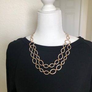 Stella & Dot Silver Tone Link Necklace